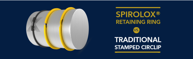 Smalley Spirolox® Retaining Ring vs. Stamped Circlip/Snap Ring